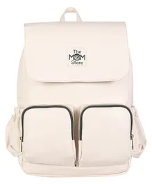 The Mom Store The Limited Edition Diaper Bag With Zipper - Elegant Ivory