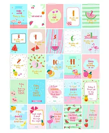 The Mom Store Get Fruity Theme Rainbow Theme Milestone Cards - 25 Cards