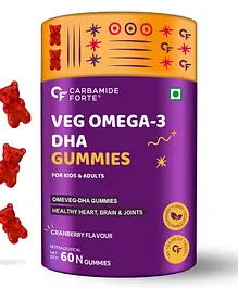 Carbamide Forte Veg Omega 3 with Veg DHA | No Fish oil Used - 60 Veg Gummies
