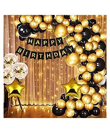 Shopperskart Happy Birthday Party Decoration Multicolour - Pack of 126