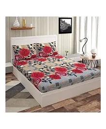 Skap Double Bedsheet With 2 Pillow Covers - Multicolour
