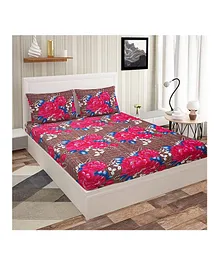 Skap Double Bedsheet Geometric Print With 2 Pillow Covers - Multicolour