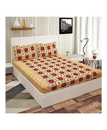 Skap Double Bedsheet With 2 Pillow Covers Floral Beauty Print - Multicolor