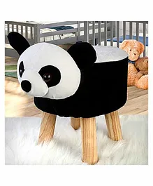 KIDS WONDERS Wooden Panda Design Stool - Black