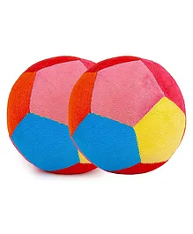DearJoy Baby Soft Ball With Rattle Sound Pack of 2 - Multicolour