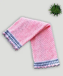 Knitting by Love Hand Knit Full Size Baby Blanket - Baby Pink