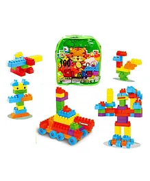 Wishkey Multi Coloured Building Blocks With Wheel - 100 Pieces