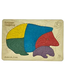 Ekoplay European Hedge Hog Wooden Puzzle Multicolour - 5 Pieces
