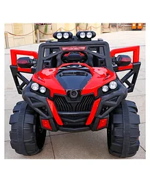 Ayaan Toys Rechargeable Battery Operated Ride On Jeep with Remote Control - Red