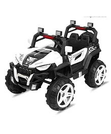 Ayaan Toys Battery Operated Ride On Jeep - White