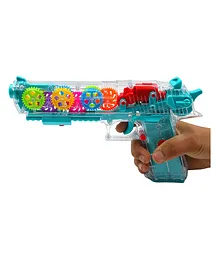 NEGOCIO Transparent Glow Gun Toy with Multi Musical Blaster - Multicolor (Battery Included)