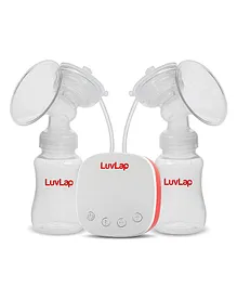 LuvLap Double Electric Breast Pump - White 