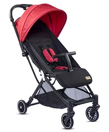 LuvLap Urbane Baby Stroller with 5 Point Safety Harness  - Red Black