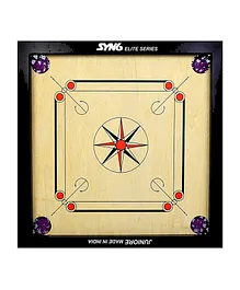 SYN6 Wooden Carrom Board - Black Beige