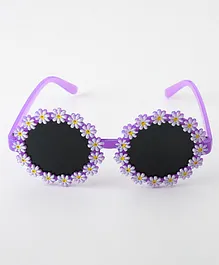 Babyhug Sunglasses Floral Frame - Purple