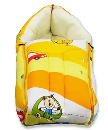 Luv Lap 3 In 1 Cotton Baby Sleeping Bag Cars Print - Yellow