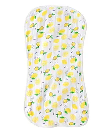baby wish Triple Layered Premium Absorbent Lemon Printed Large Organic Cotton Burp Cloth - Multicolour