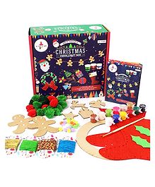 Kalakaram Christmas Craft Box for Kids  6-in-1 DIY Holiday Set with Ornaments, Stocking, Wreath & Santa Decorations, Christmas Gift for Kids (Ages 5-9)