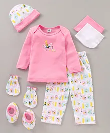 Mee Mee Clothing Gift Butterfly Print Pack Of 7 - Pink