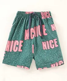 Doreme Knee Length Shorts Nice Print - Green