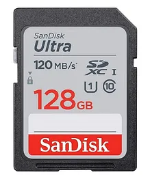 SanDisk Ultra SDXC UHS-I Card 128GB for DSLR Cameras - Silver