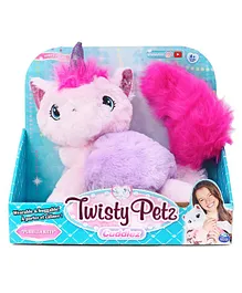 Twisty Petz Cuddlez Unicorn Plush Soft Toy Pink - Length 43 cm 