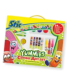 Stic Yummies Crayon & Colour Pen Pack of 34 - Multicolour