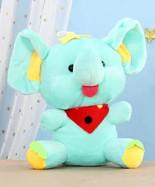 Toytales Hanging Flora Elephant Shaped Soft Toy Blue - Height 18 cm (Color May Vary)