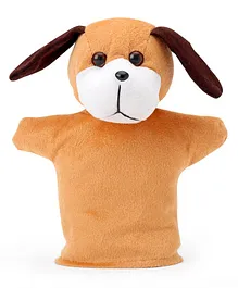 IR Hand Puppet Dog Soft Toy Brown - Height 20 cm