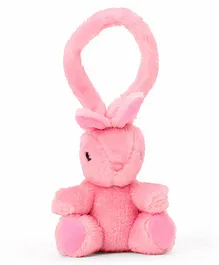 IR Cot Hanging Bunny Clip On Soft Toy pink - Length 21 cm