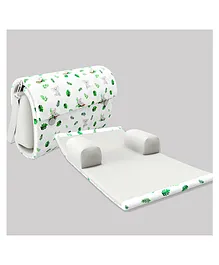Fancy Fluff Organic Koala Print Bed in a Bag - Green