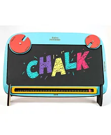 The Funny Mind Wooden Radio Shaped ChalkBoard With Stand And Dustless Chalk Duster - Multicolor