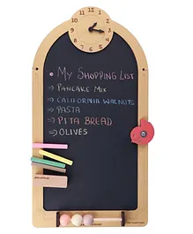 The Funny Mind Antique Hanging ChalkBoard Activity Kit With Dustless Colorful Chalks And Duster - Multicolor