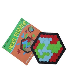 The Funny Mind Hexa Wooden Puzzle - Multicolour