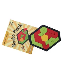 The Funny Mind Rombo Wooden Puzzle - Multicolour