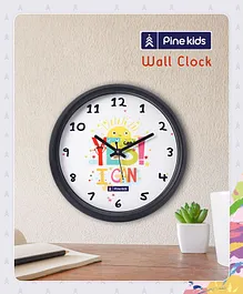 Pine Kids Yes I Can Wall Clock  - White