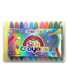 Scoobies Silk Crayons New Pack Of 12 - Multicolor