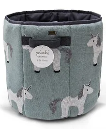 Pluchi My Little Basket Unicorn Print - Dull Blue