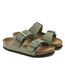 Birkenstock Arizona Kids Narrow Width Slide Sandals - Green