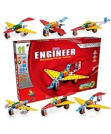 AdiChai Little Engineering Mechanical Kit Aircaft Set 86 Pieces - Multicolour