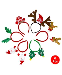 Fiddlerz Christmas HAIR BAND Multicolour - Pack of 6 