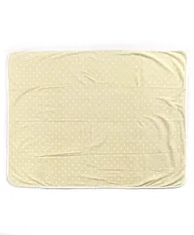 Owen 100% Cotton Interlock Blanket Star Print - Yellow