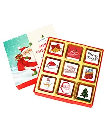 Chocoloony Merry Christmas 9 Milk Chocolate Bars - 108 gm