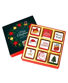 Chocoloony Merry Christmas 9 Milk Chocolate Bars - 108 gm