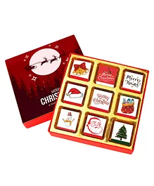 Chocoloony Merry Christmas 9 Milk Chocolate Bars - 108 gm