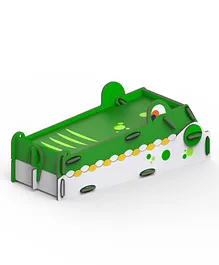 Webby DIY Crocodile Themed Wooden Pencil Box - Multicolour