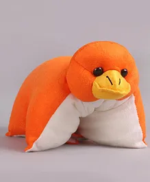 IR Duck Pillow Cum Soft Toy Orange & White - Height 15 cm