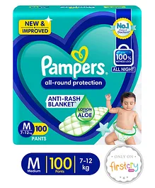 Pampers All Round Protection Pants Lotion with Aloe Vera Medium - 100 Pieces