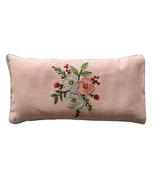 Kanyoga Eye Pillow with Lavender & Flaxseed Filling Floral Embroidered - Pink 