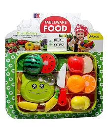 Brown Boss Kids Realistic Assorted Fruits Play Set 7 Pieces - Multicolor